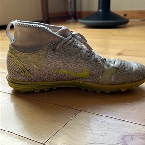 Nike Gray and Yellow Soccer or lacrosse Cleats